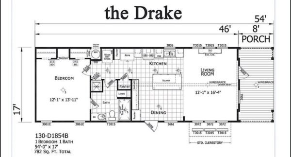 Drake 1 bed/1 bath 782 sq foot - Image 2